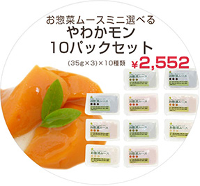 お総菜ムースミニ選べるやわかモン10パックセット 35g×3個×10種類 2552円