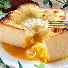 卵とろ～り♡厚切りパンのマヨエッグチーズトースト